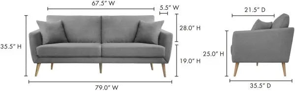LILOU SOFA "LIGHT GREY"