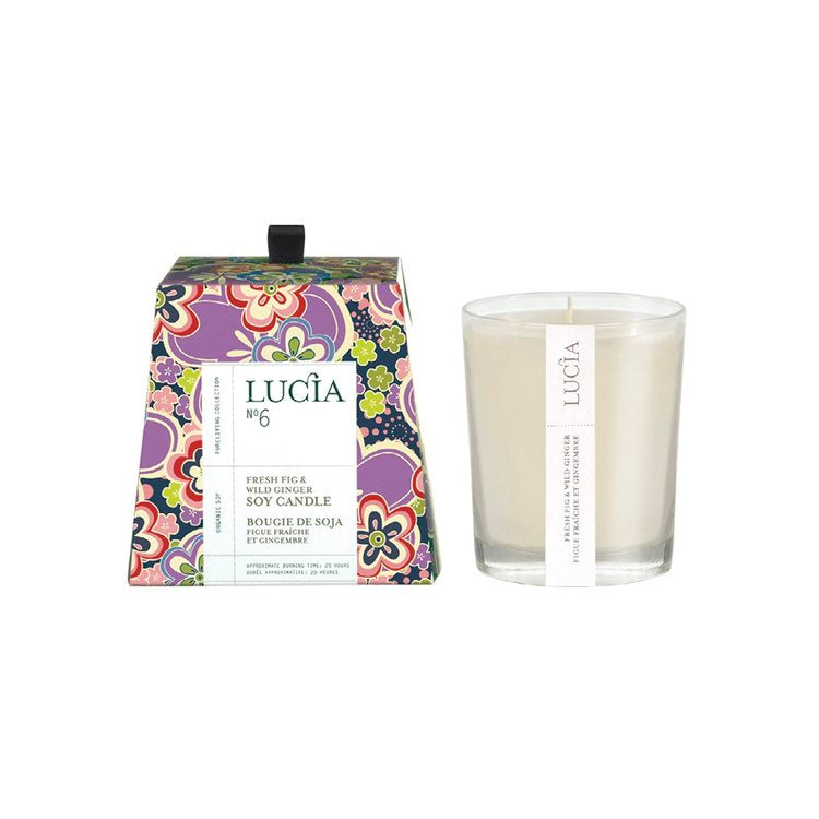N°6 WILD GINGER & FRESH FIG SOY CANDLE 50HRS