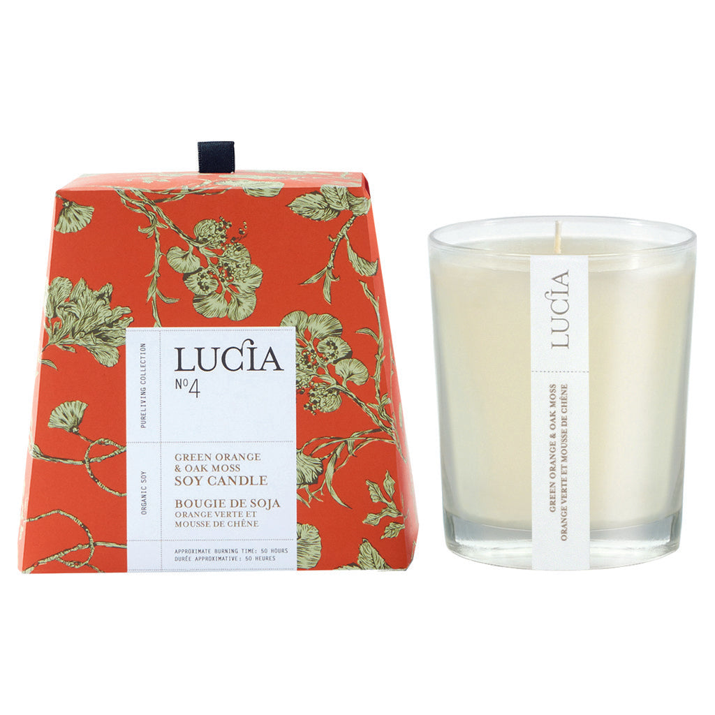 N°4 GREEN ORANGE & OAK MOSS SOY CANDLE 50HRS