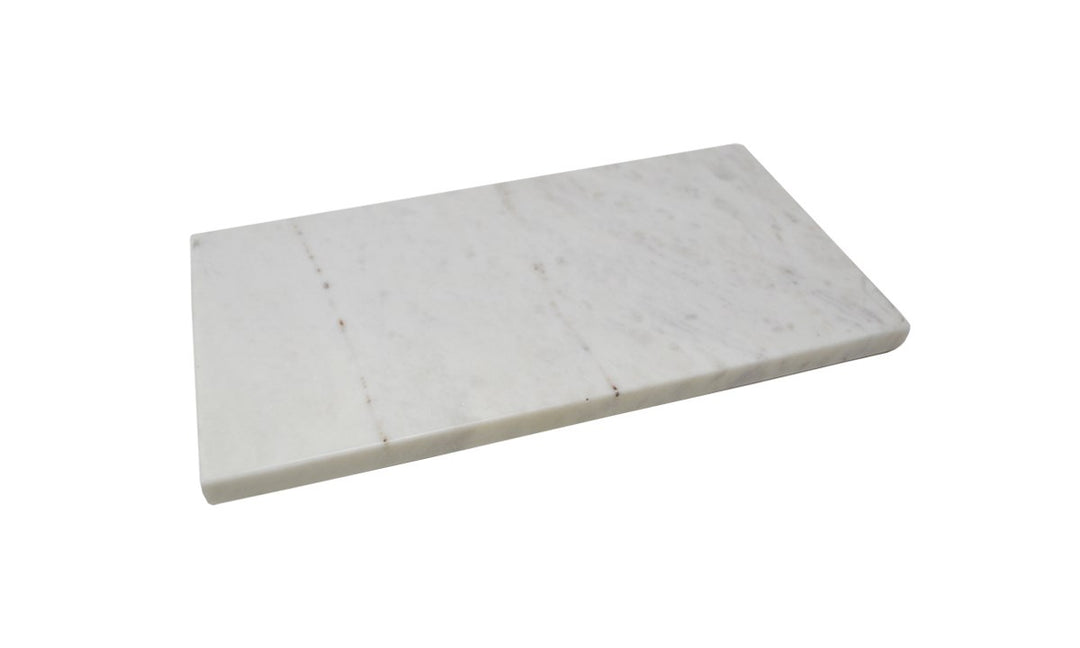 RECTANGULAR WHITE MARBLE PLATE 30.5X15CM