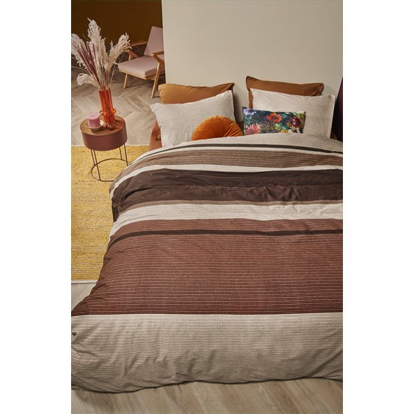 BRUNELLI MAXENCE TERRACOTTA DUVET COVER SET KING