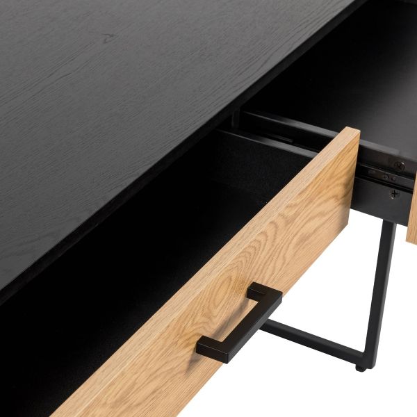 Elite Living Amster Desk Black & Smokey Oak