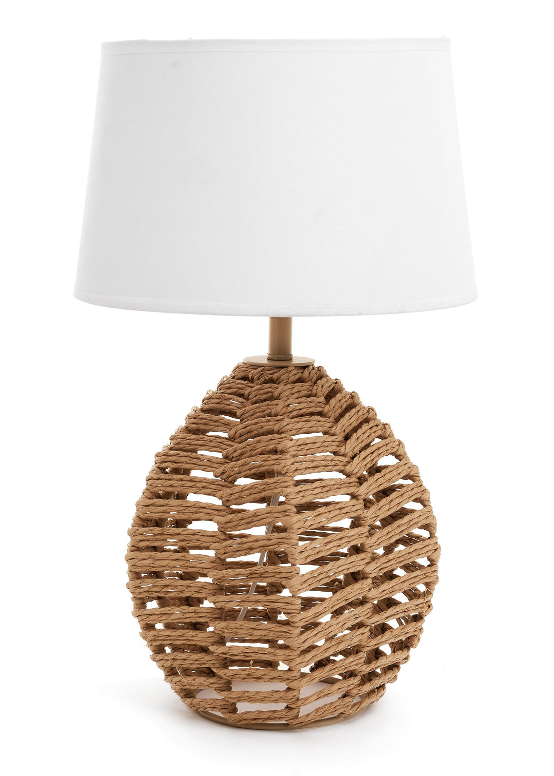 PAPER ROPE BASE TABLE LAMP - NO BULB/NATURAL