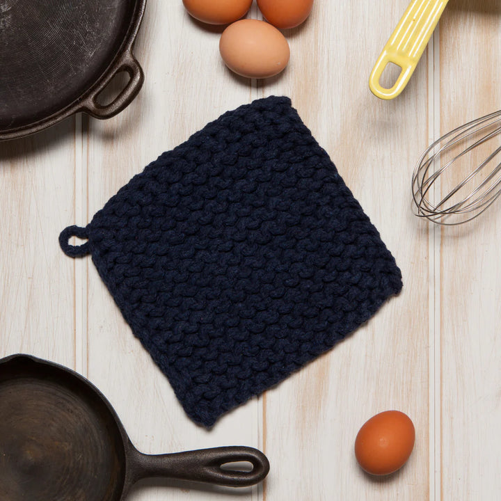 DANICA KNIT POT HOLDER MIDNIGHT BLUE