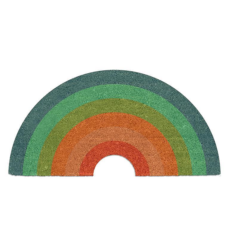 MUTED RAINBOW SHAPED DOORMAT