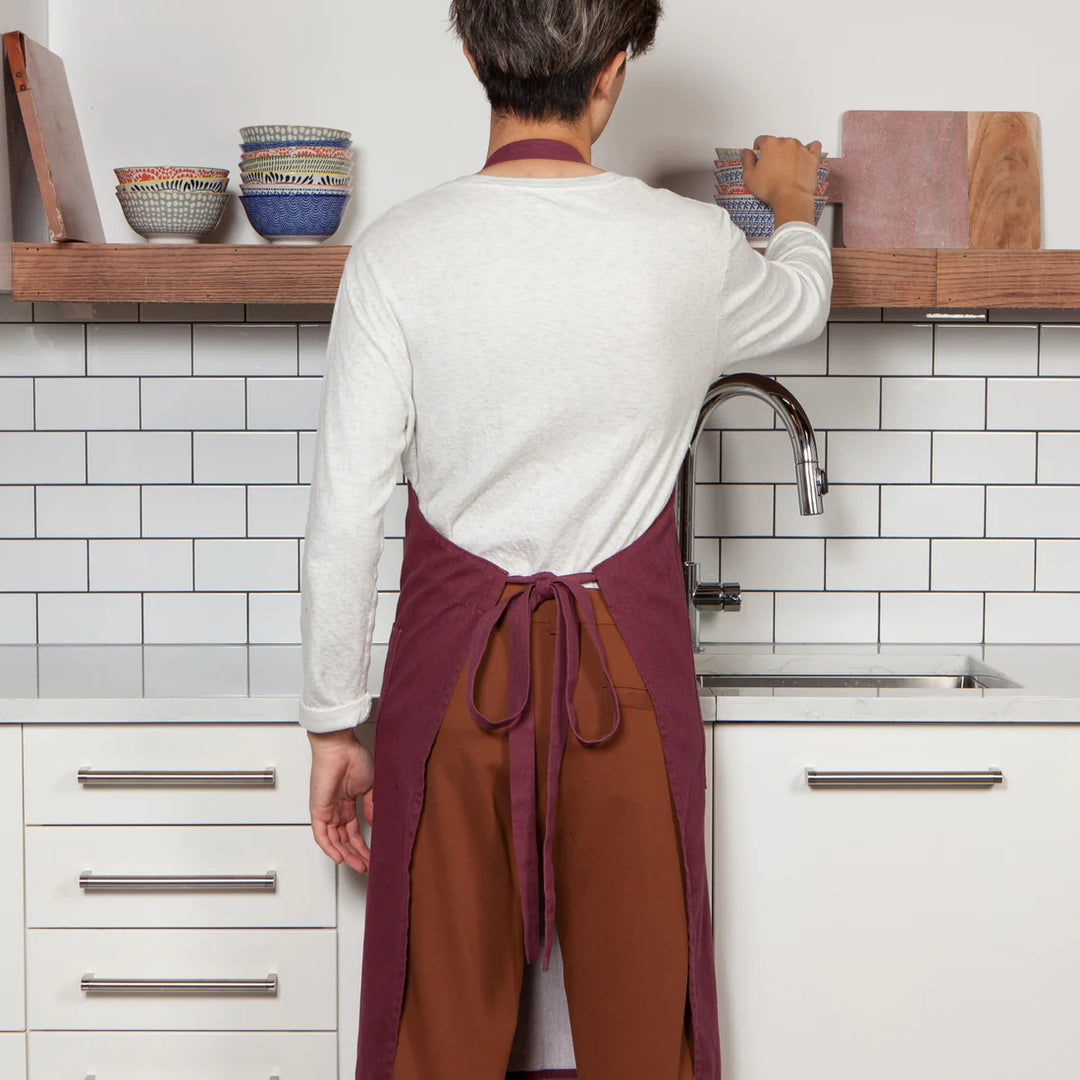 DANICA STONEWASH APRON WINE