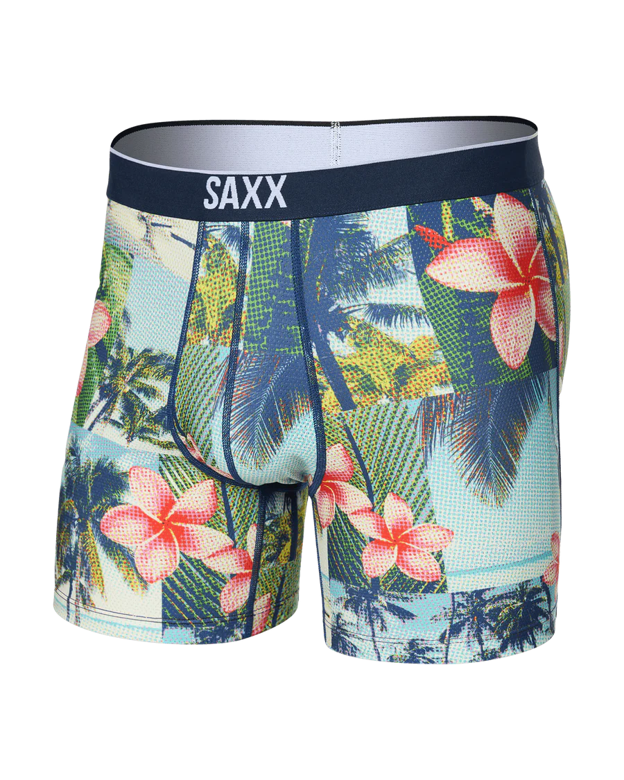 VOLT BREATHABLE MESH BOXER BRIEF 5" "HALFTONE TROPICS-MULTI"
