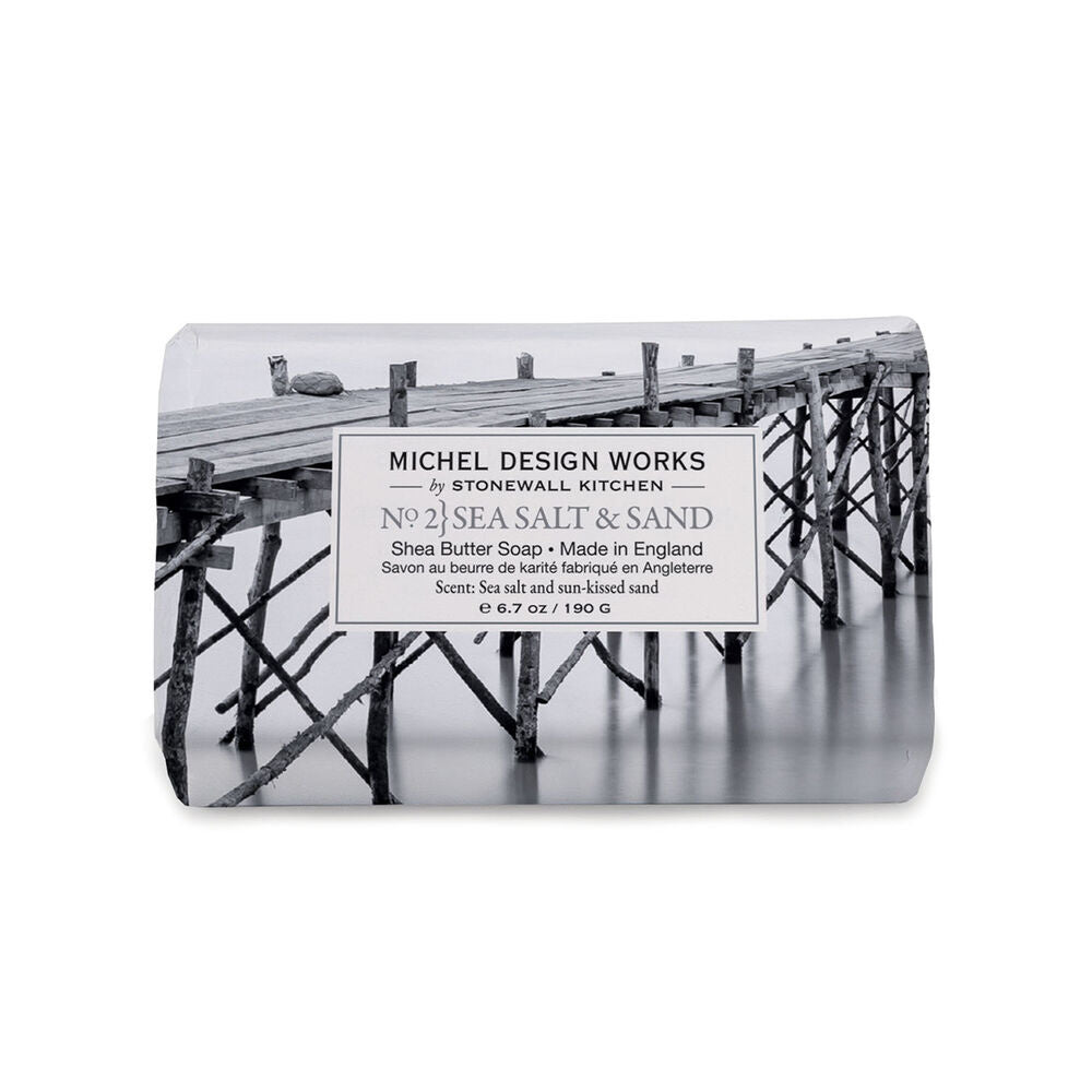 MICHEL DESIGN - SEA SALT AND SAND MEDIUM WRAPPED SOAP BAR