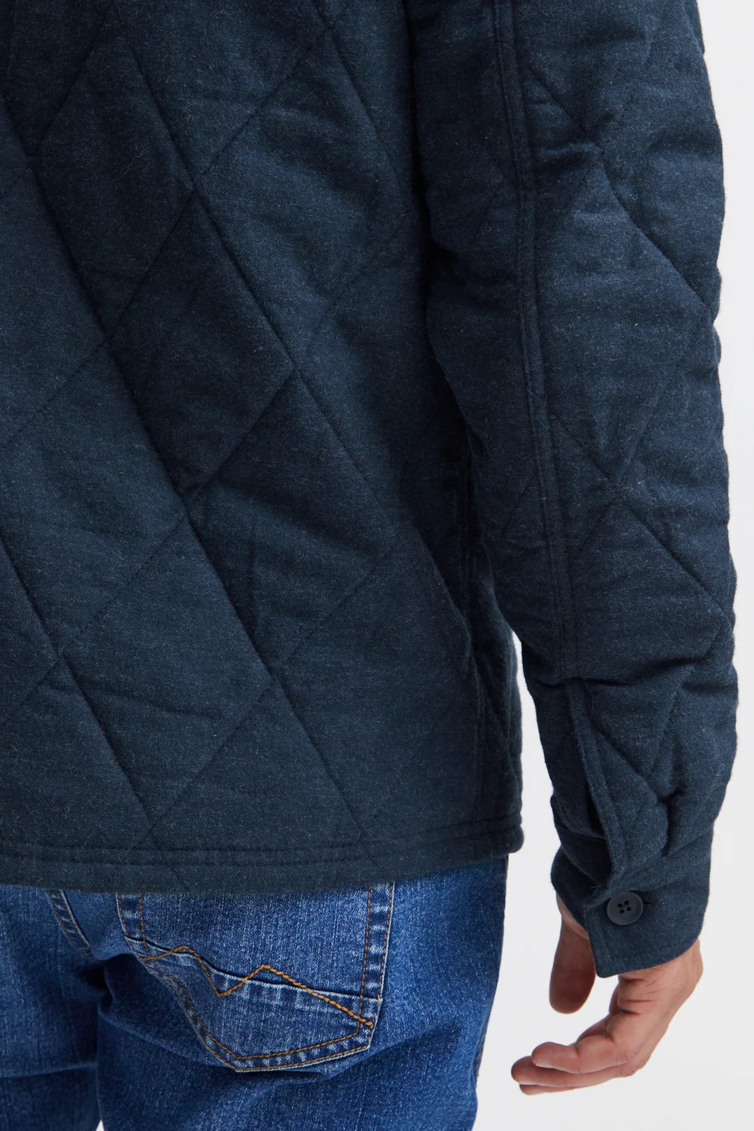 NAVY QUILTED SHACKET
