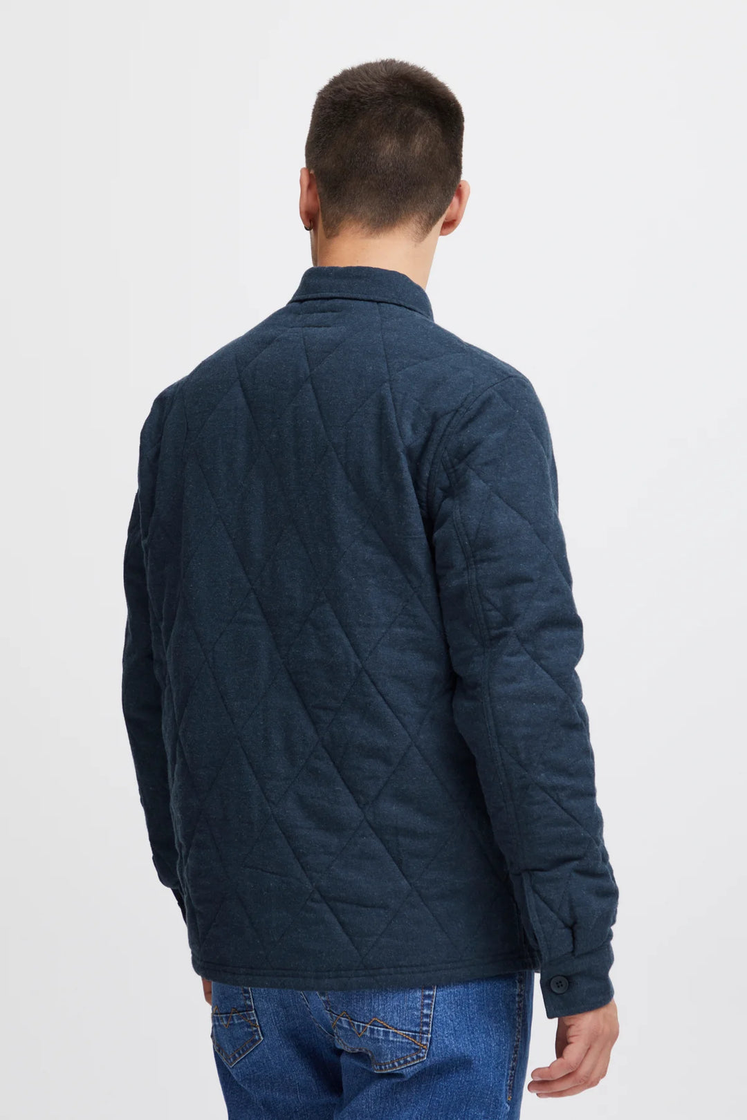 NAVY QUILTED SHACKET