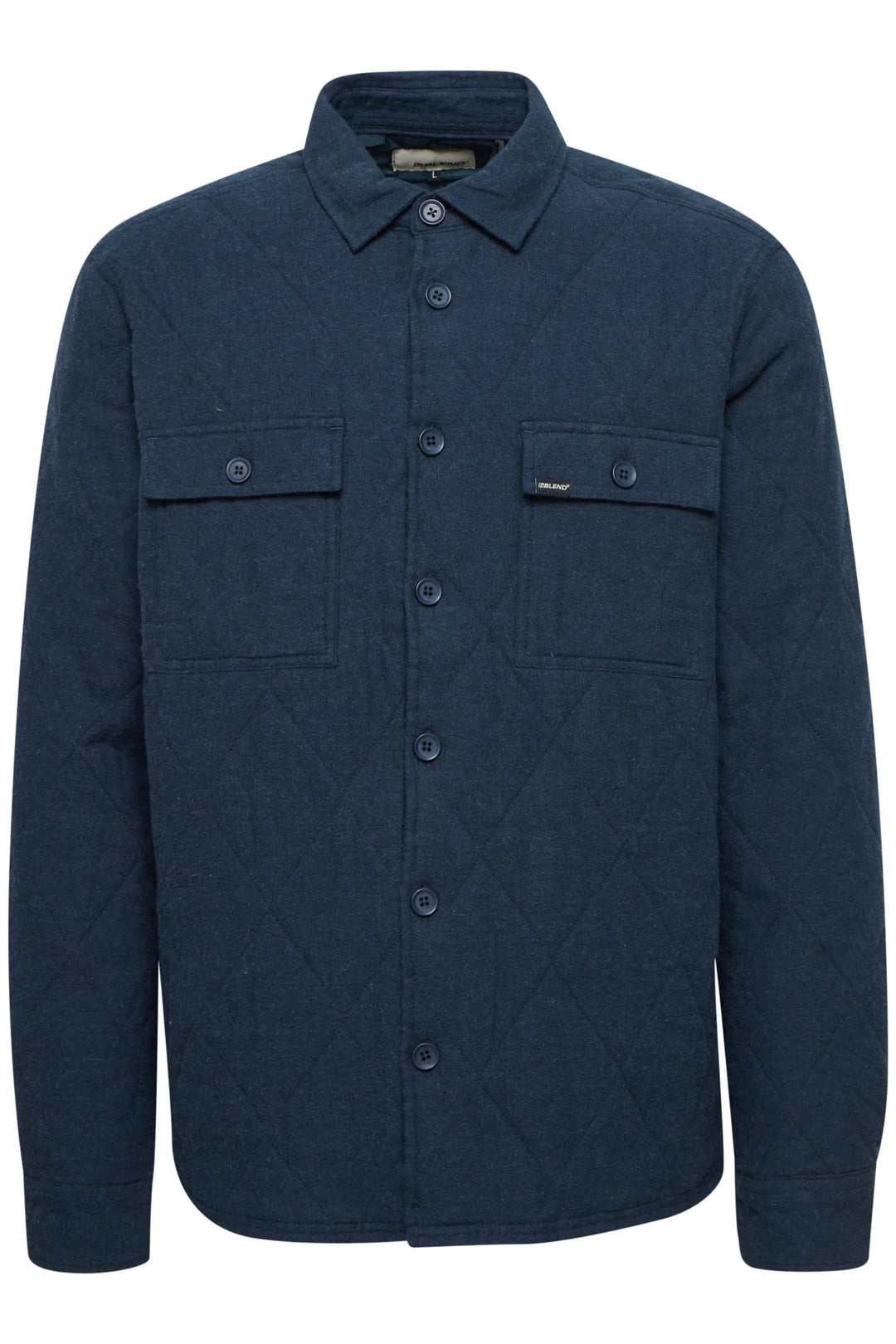 NAVY QUILTED SHACKET