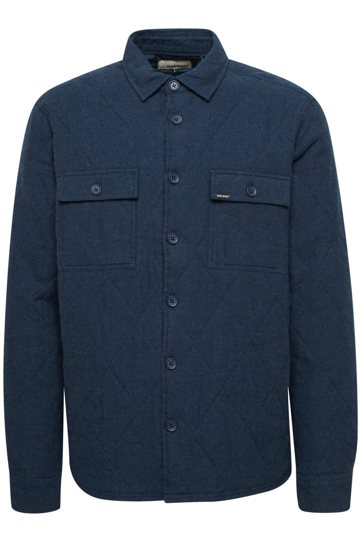 NAVY QUILTED SHACKET