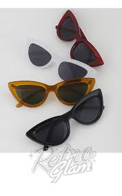 SHARP COOL CAT EYE SUNGLASSES - ASSORTED