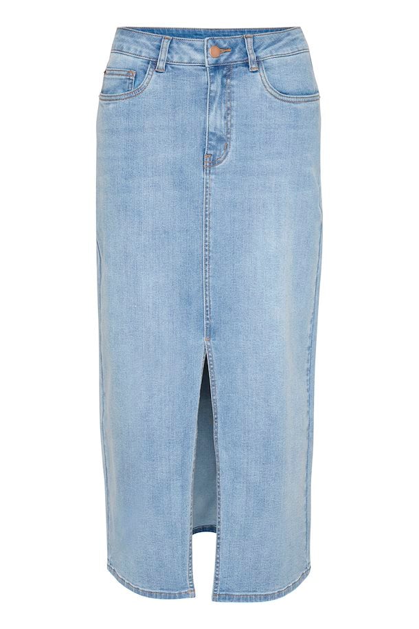 KASINEM DENIM SKIRT "Light Blue Washed Denim"