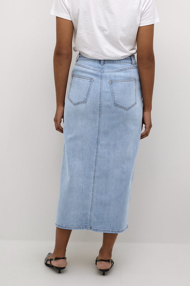 KASINEM DENIM SKIRT "Light Blue Washed Denim"