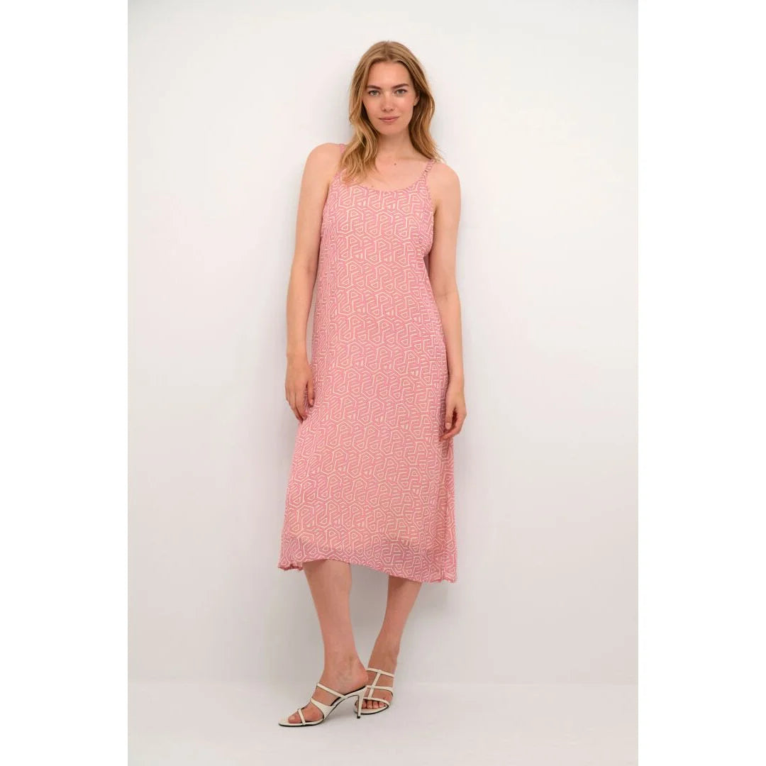 CRLINEA SLIP DRESS - KIM FIT "Geometric Print"