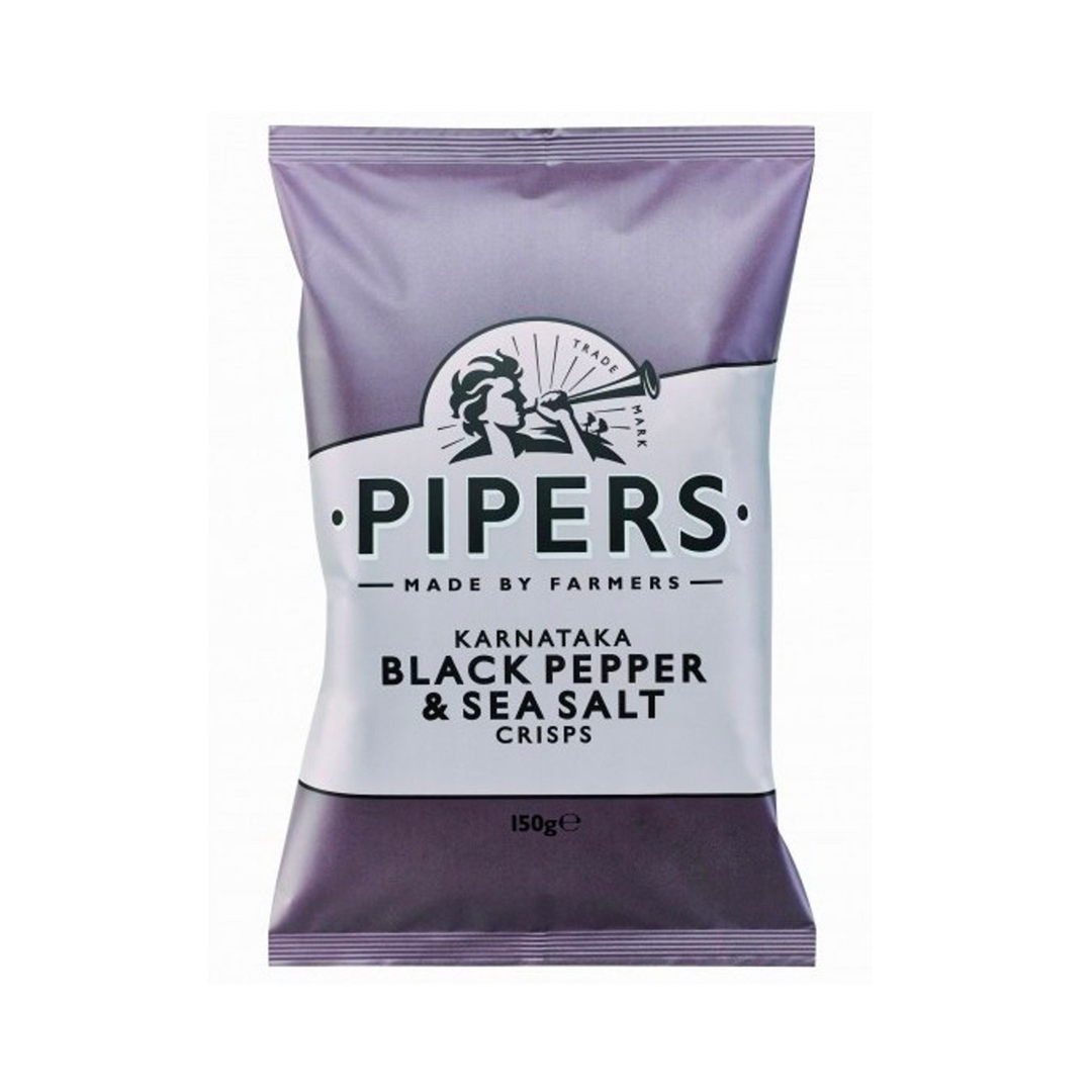 Pipers Crisps Karnataka Black Pepper and Sea Salt Crisps