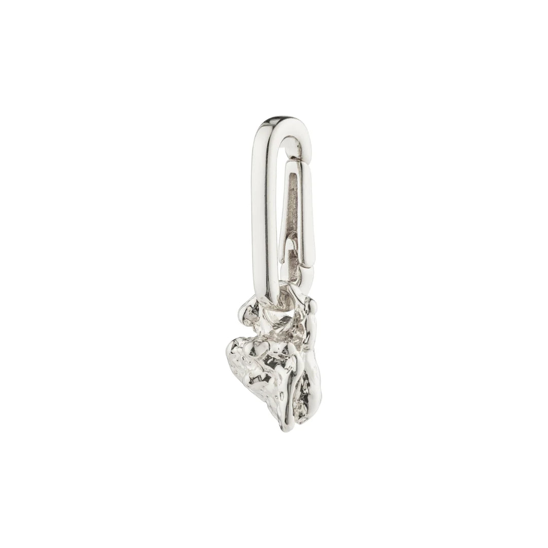 CHARM Recycled Stone Pendant "Silver"