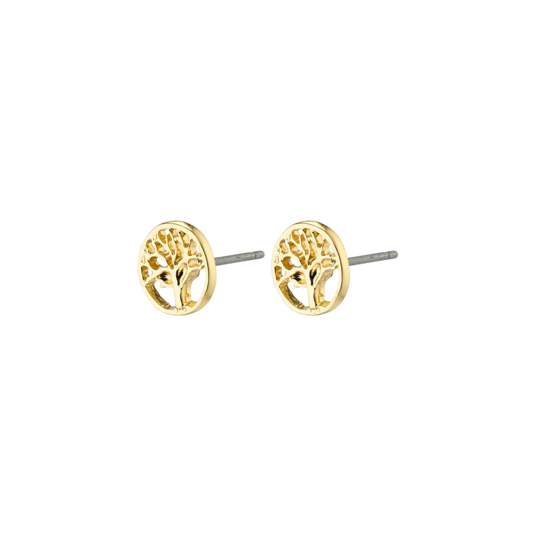 IBEN Recycled Tree-of-Life Earrings "Gold"