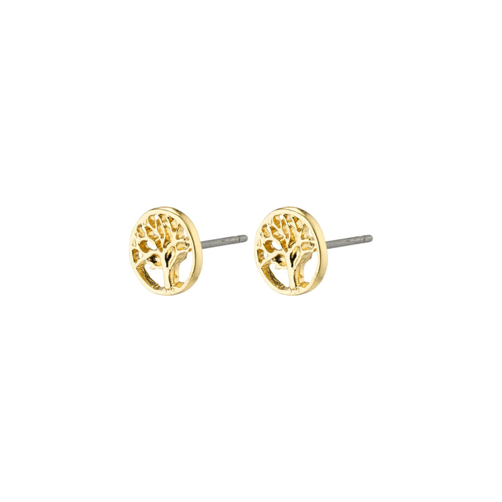IBEN Recycled Tree-of-Life Earrings "Gold"