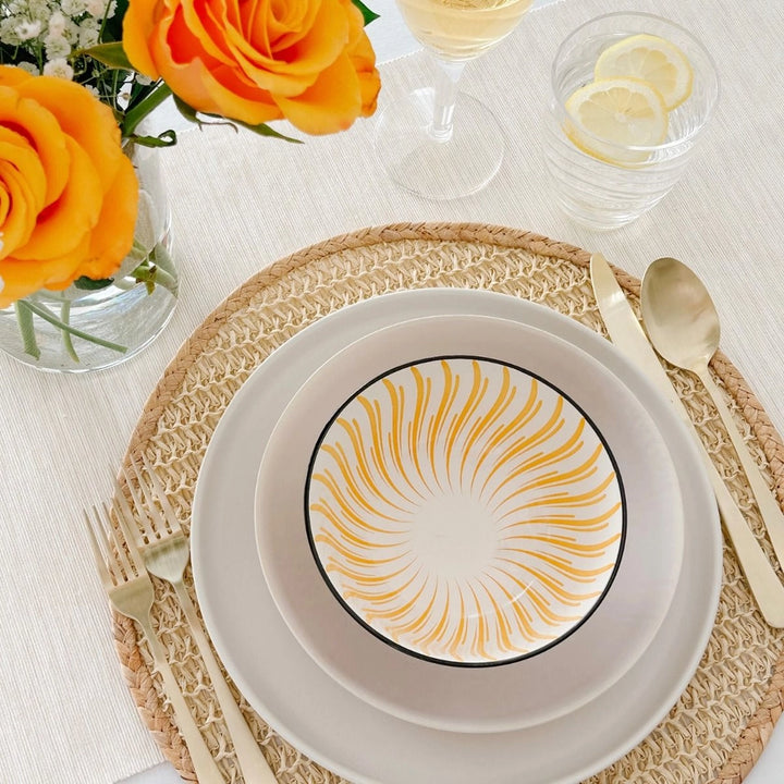 KIRI 22OZ 6''D BOWL - YELLOW SUNBURST