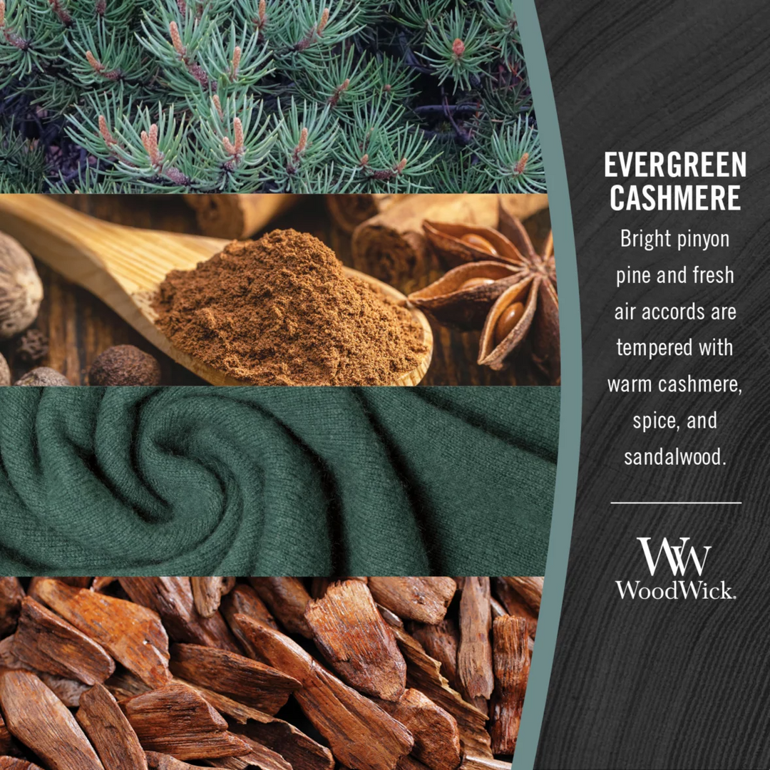 WoodWick Medium Candle - Evergreen Cashmere