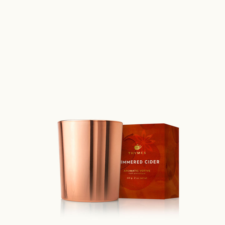 THYMES SIMMER CIDER METALLIC VOTIVE CANDLE
