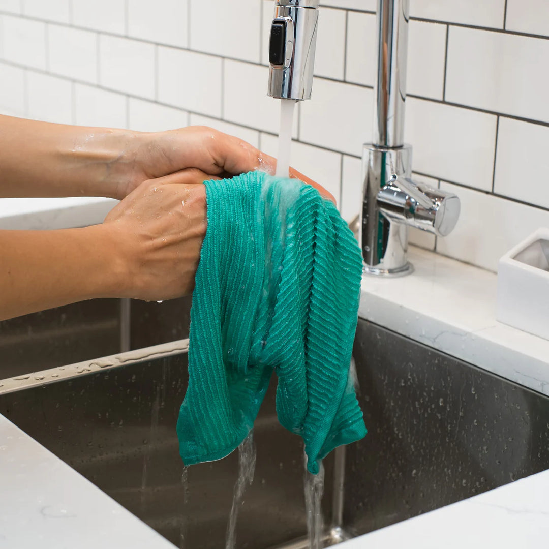 DANICA SET OF 2 RIPPLE DISHCLOTH LUCITE GREEN