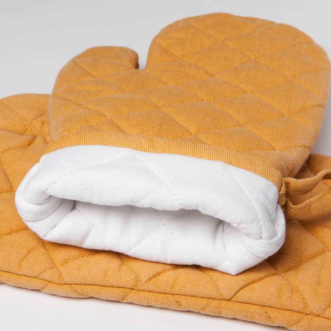 DANICA STONEWASH OVEN MITT OCHRE