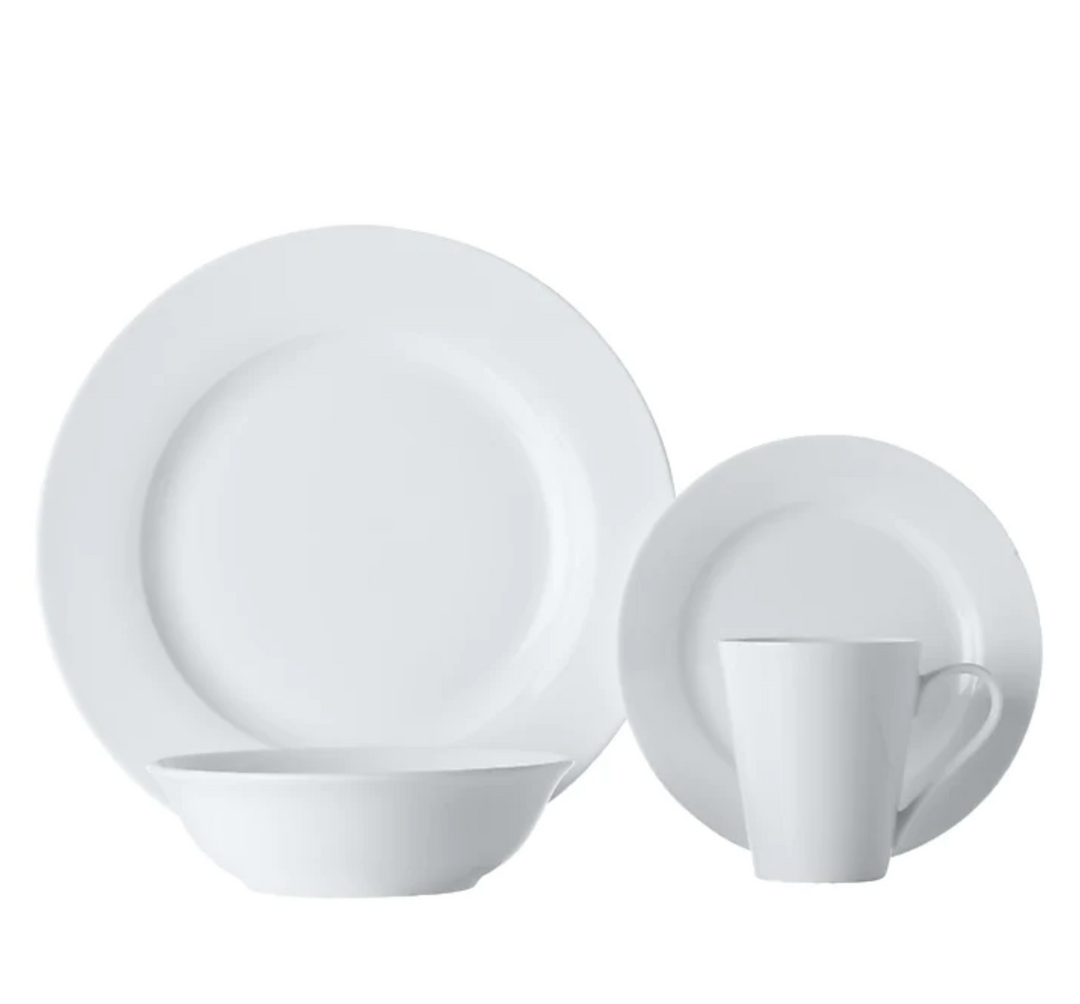Maxwell & Williams White Basics Cosmopolitan Rim Dinner Set 16pc