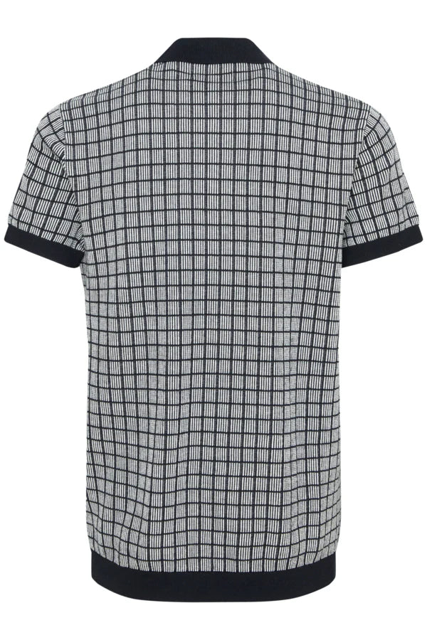 CFWALTER SS GEOMETRIC KNIT POLO "DARK NAVY"