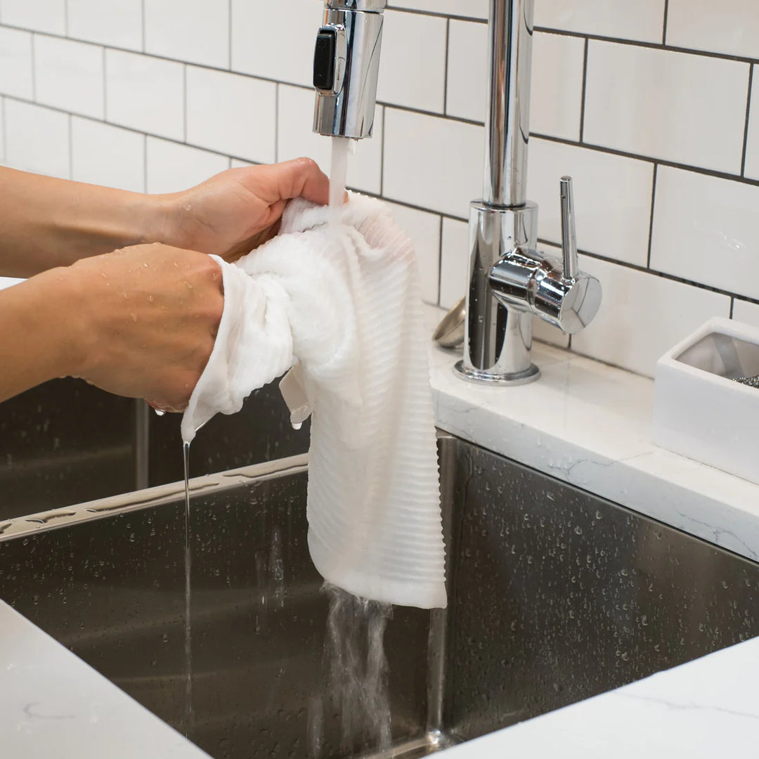 DANICA SET OF 2 RIPPLE DISHCLOTH WHITE