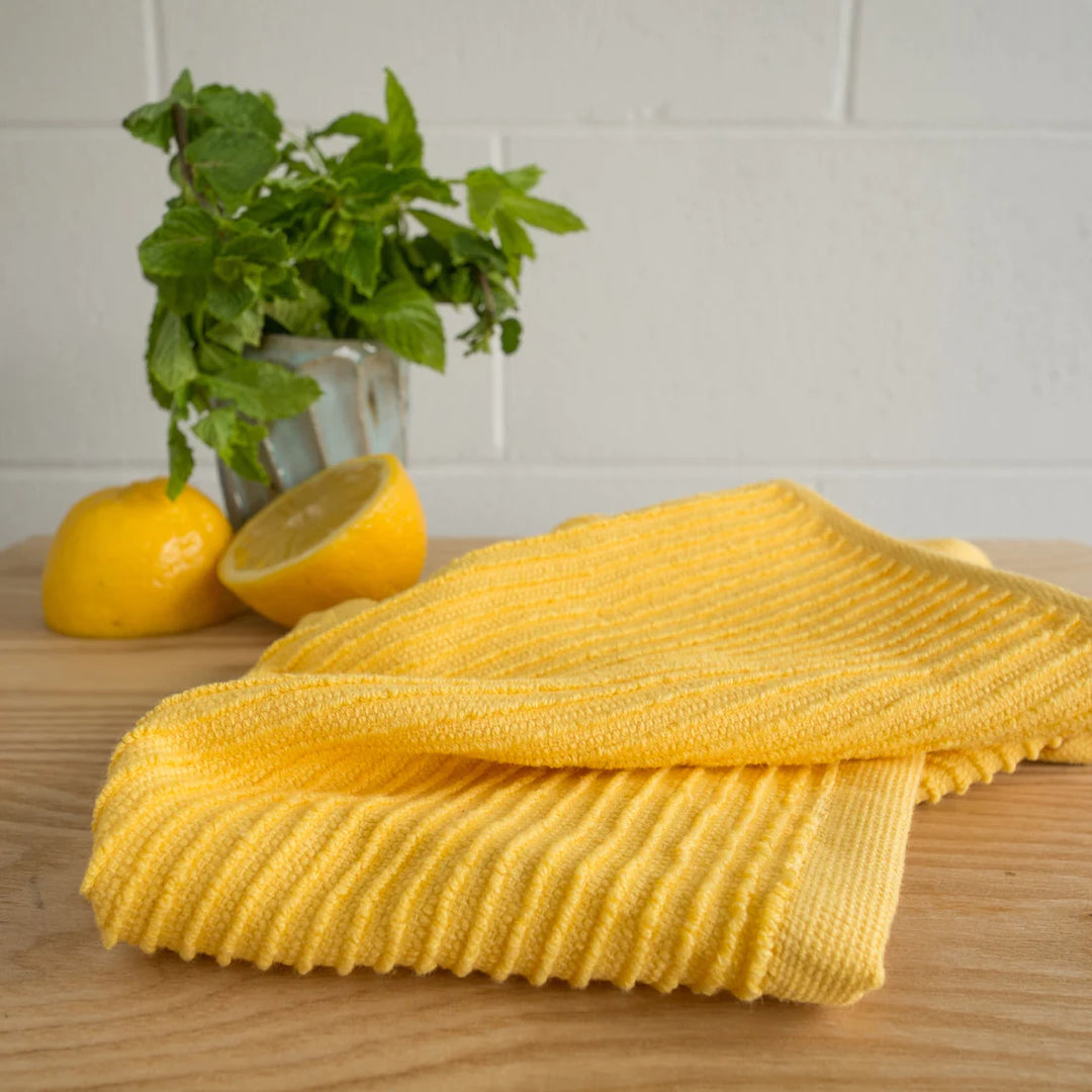 DANICA SET OF 2 RIPPLE DISH CLOTH LEMON