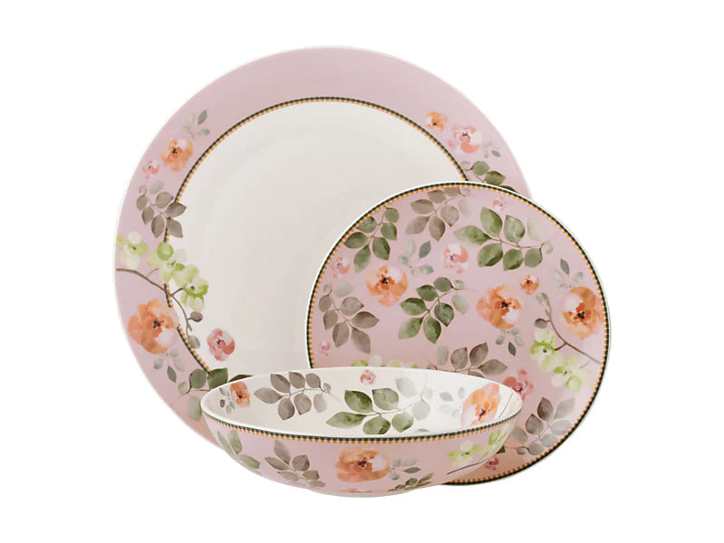 Maxwell & Williams Arcadia Coupe Dinner Set Pink 12pc