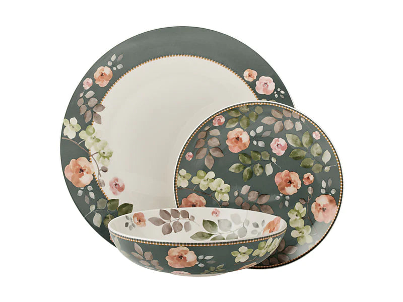 Maxwell & Williams Arcadia Coupe Dinner Set Green 12pc
