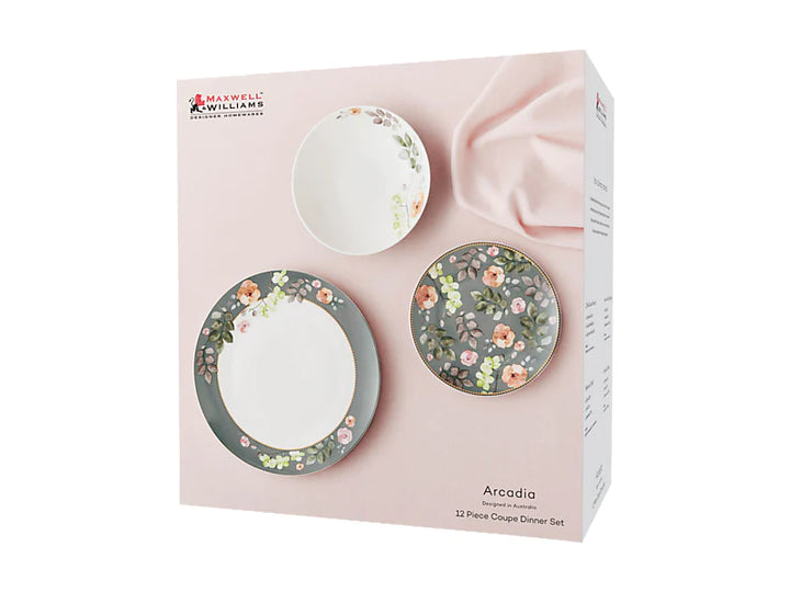 Maxwell & Williams Arcadia Coupe Dinner Set Green 12pc