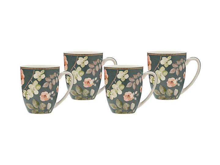 Maxwell & Williams Arcadia Coupe Green Mug 420ml Set of 4