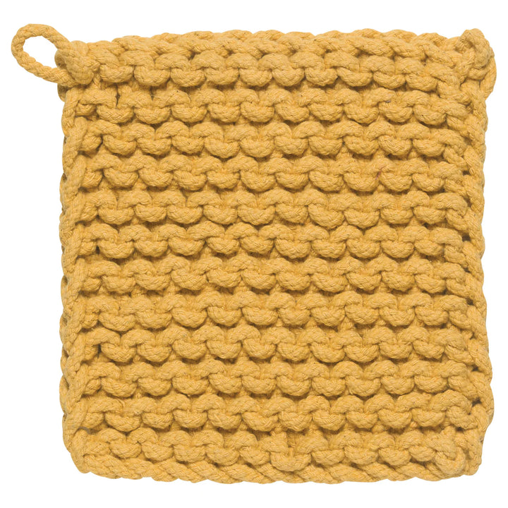 DANICA KNIT POT HOLDER OCHRE