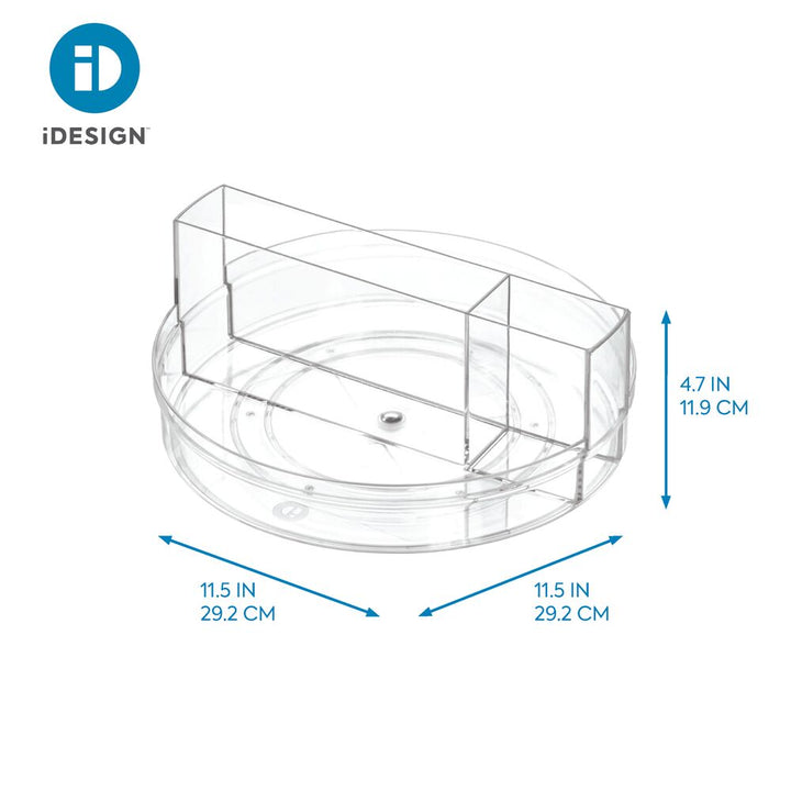 plateau tournant pour vaisselle iDesign Crisp en plastique transparent 100% recyclé