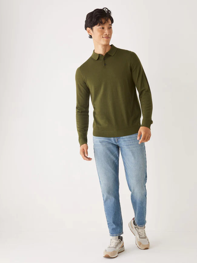 Frank and Oak The Merino Wool Polo Sweater