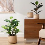 Meridian Carved Line Resin Drop Pot Planter