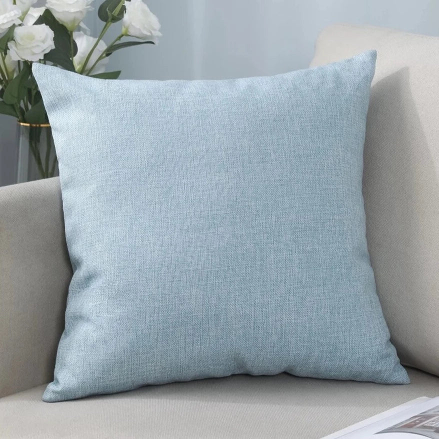 Sky Blue Linen Cushion