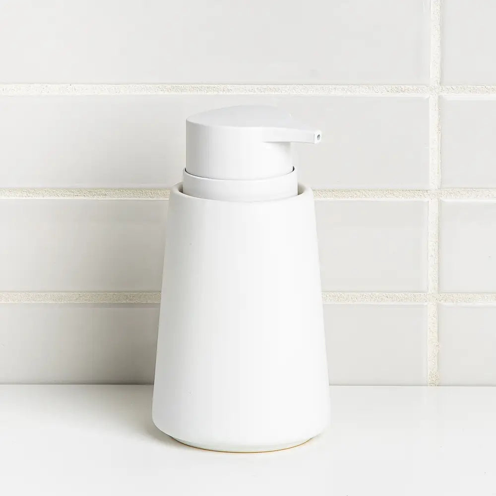 Anitra Ceramic Soap Pump - White