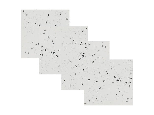 WHITE SQUARE TERRAZZO COASTER