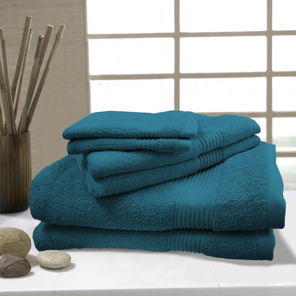 Bamboo Spa Deluxe Washcloths - Peacock
