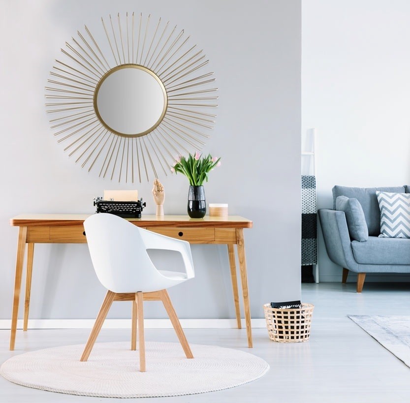 Miroir rond Sun Gold - 60x60