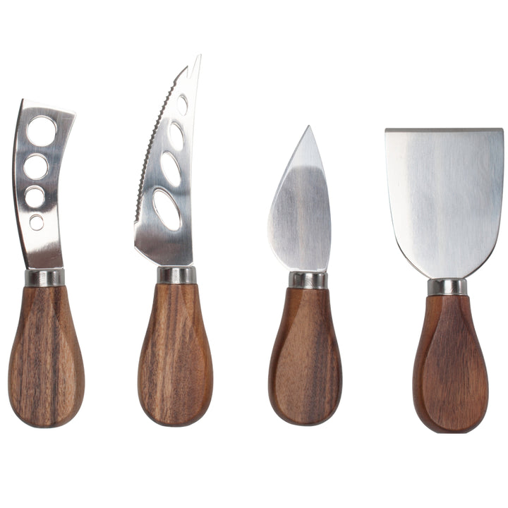 NL 4-Piece Cheese Knife Set Acacia