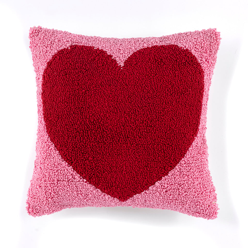SHIRALEAH CELEBRATION HEART PILLOW PINK