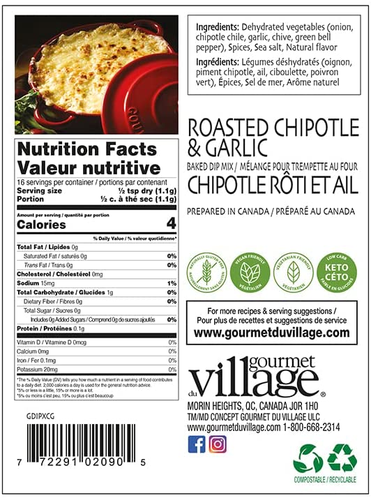 ROASTED CHIPOTLE & GARLIC DIP MIX