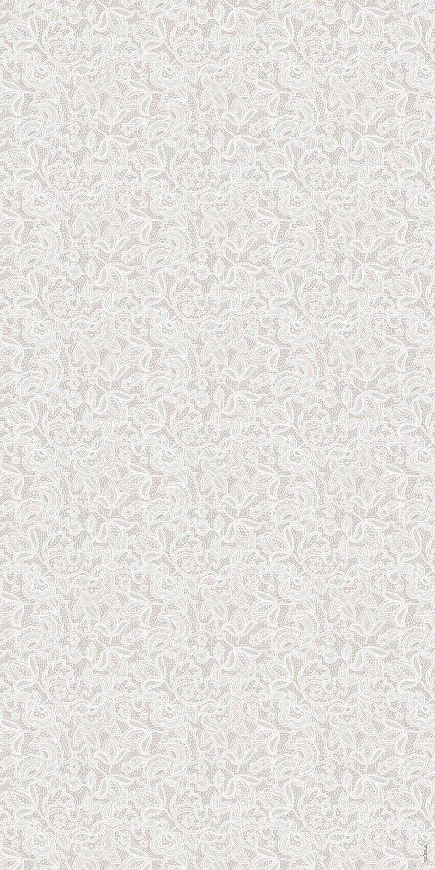 Adama Alma Lace White Vinyl Rug 60x120cm